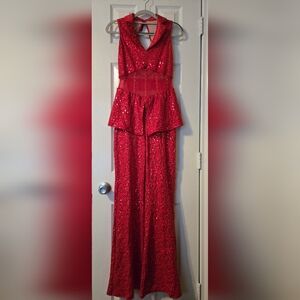 Weissman Red Sequin Dance Costume